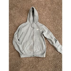 Womens Nike grey zip up hoodie ,